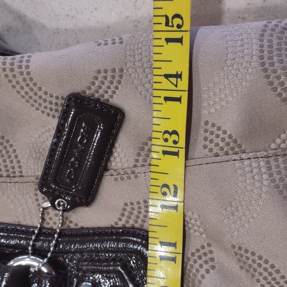 Coach Ashley Signature Satchel in Tan and Brown With Detachable Shoulder Strap - Picture 11 of 16